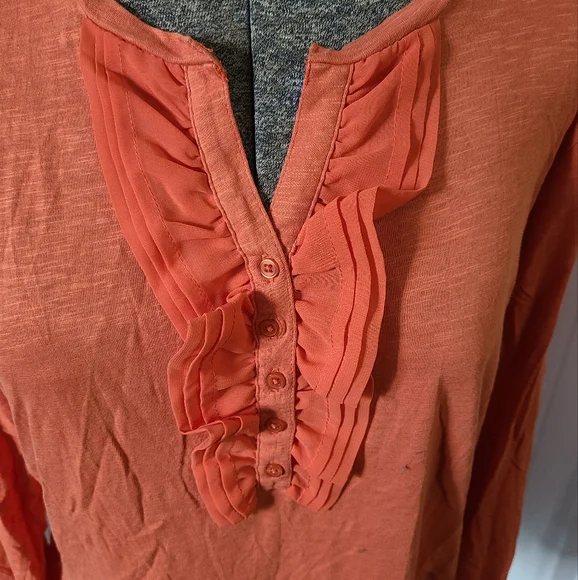 Orange Ruffled Top - Picture 2 of 6